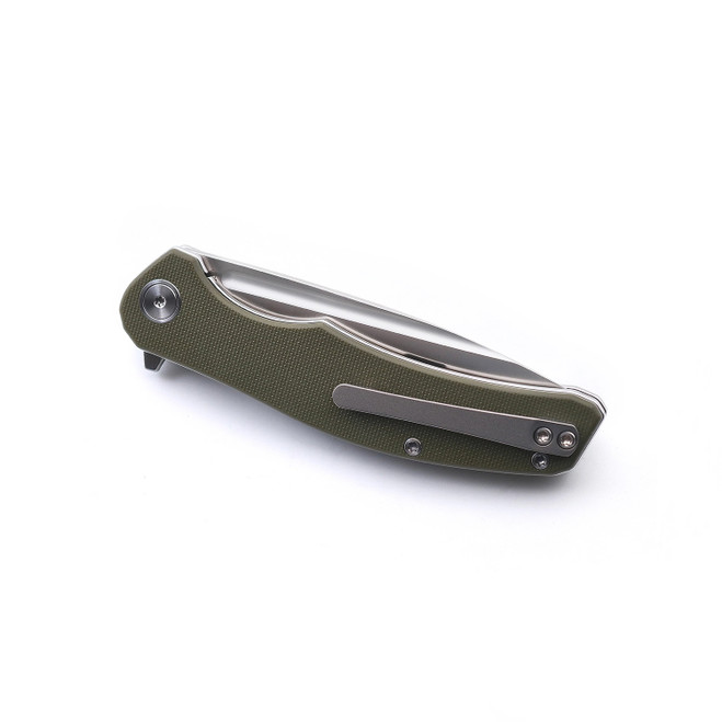 に Miguron Small Velona Folding Knife Green G10 Handle 14C28N