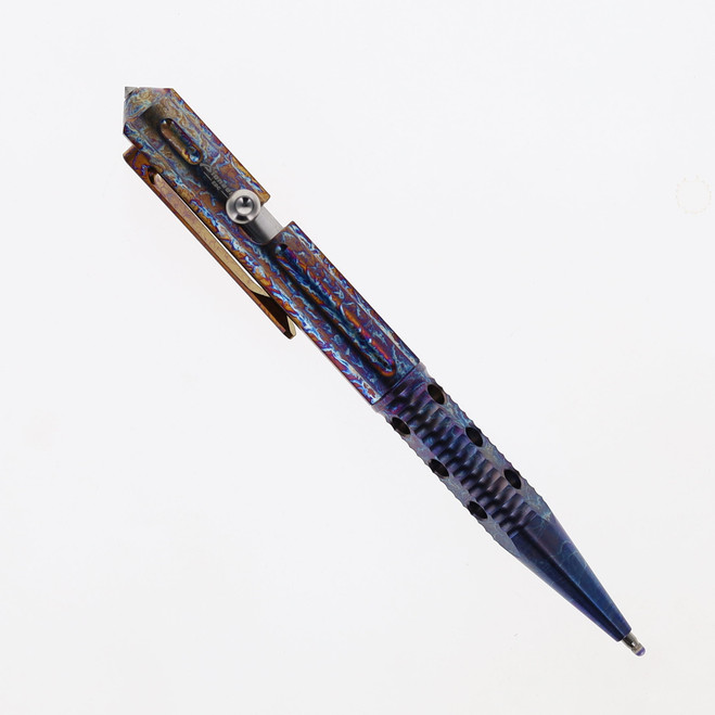 Two Sun Tactical Pen Color Titanium Body Black Ink TSPen-19-COL