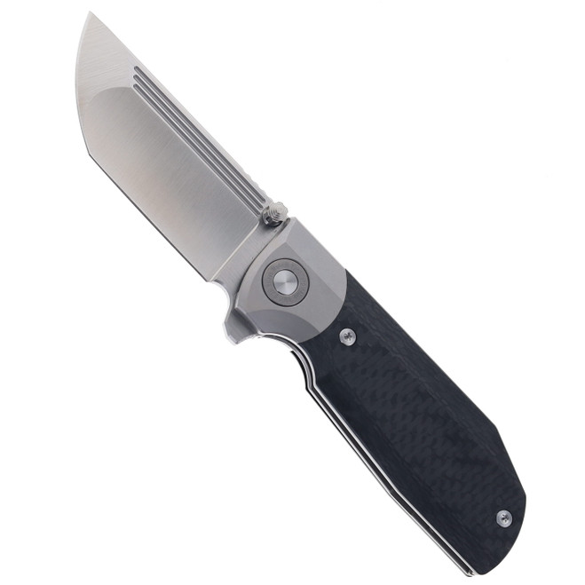 Blackstone Valley Knifeworks Custom Crow Folding Knife 3 Two-Tone 154CM  Blade, Contoured Titanium Handles - KnifeCenter - Discontinued