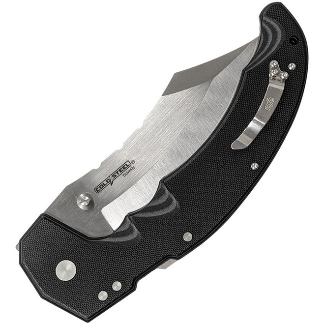 Cold Steel Mayhem Atlas Lock Folding Knife Black G10 Handle AUS-10A Cleaver  Plain Edge Satin