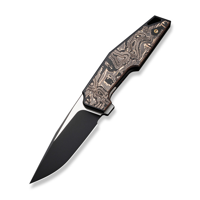 WE OAO Folding Knife Black/Copper Titanium Copper Foil Carbon