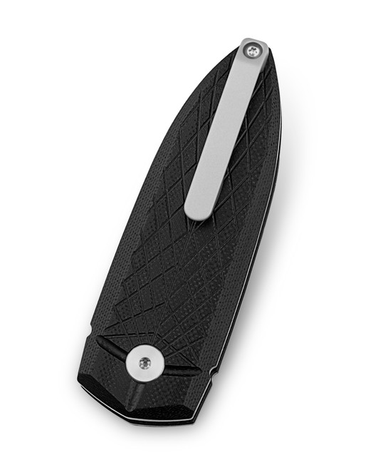 Bestech Cricket Folding Knife Black G10 Handle 14C28N Plain Edge