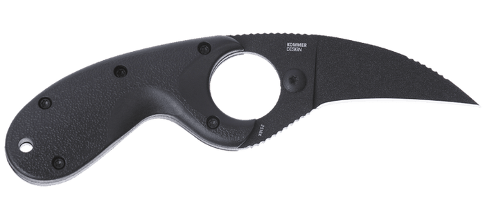 CRKT Bear Claw Fixed Blade Knife Black GRN Handle AUS-8 Plain Edge