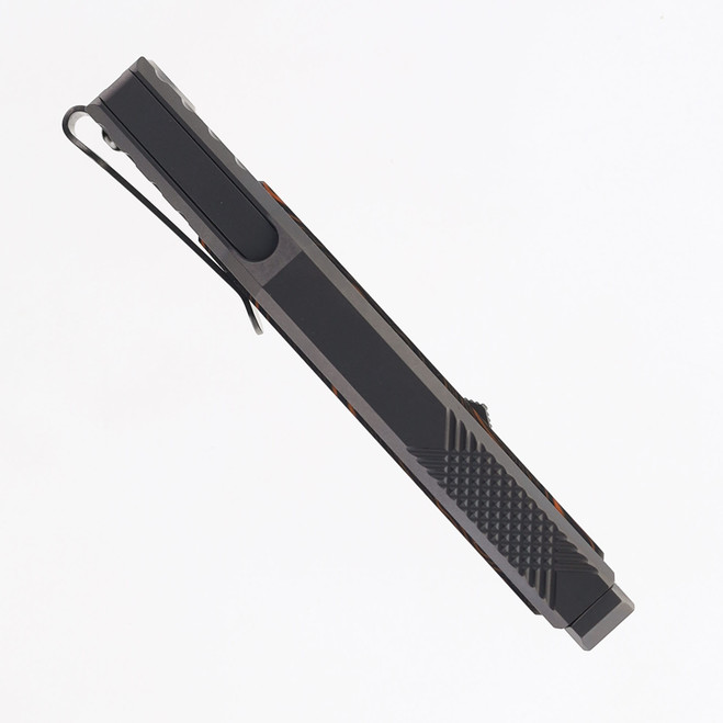 Reate EXO-M-2 w/ Lock Folding Knife Black/Orange Gmascus Inlay