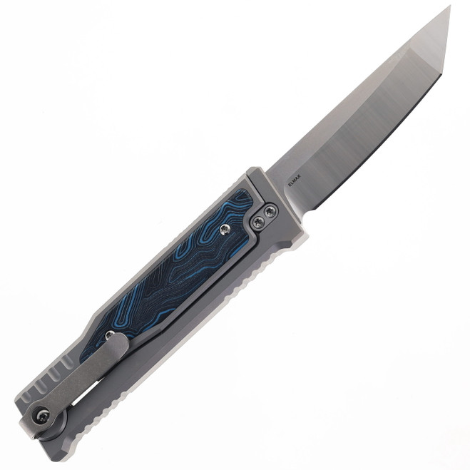Reate EXO-M-2 w/ Lock Folding Knife Black/Blue Gmascus Inlay