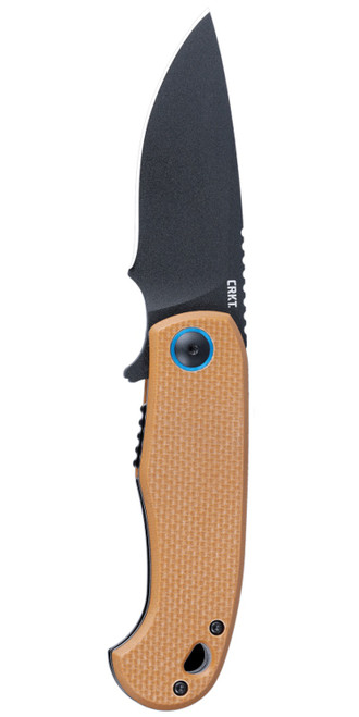 CRKT P.S.D II Folding Knife Tan G10 Handle AUS 10 Plain Black Blade 7910