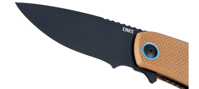 CRKT P.S.D II Folding Knife Tan G10 Handle AUS 10 Plain Black