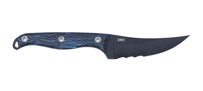 CRKT Clever Girl Fixed Blade Knife Blue Marbled G10 Handle SK-5