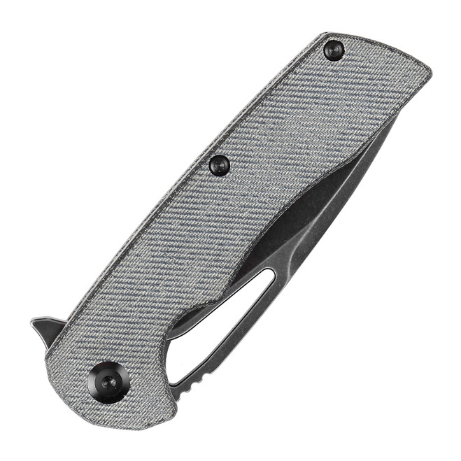 Kansept Kryo Folding Knife Denim Micarta Handle 12C28N Plain Edge