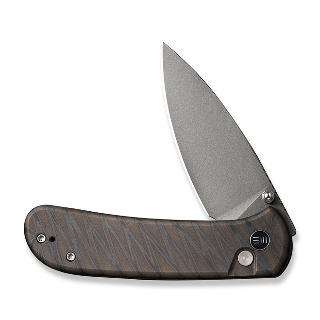 Pre-Order Ships Feb 7th) WE Qubit Folding Knife Tiger Stripe 