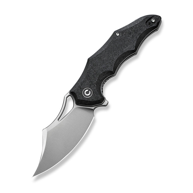 CIVIVI Chiro Folding Knife Black Handle 14C28N Clip Point Plain Edge Satin Finish C23046-3