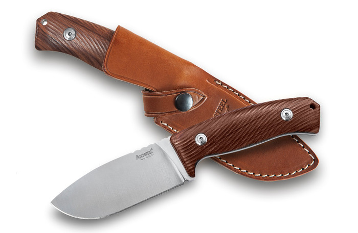 Lion Steel M3 Fixed Blade Knife Santos Wood Handle Niolox Plain Edge Satin Finish M3-ST