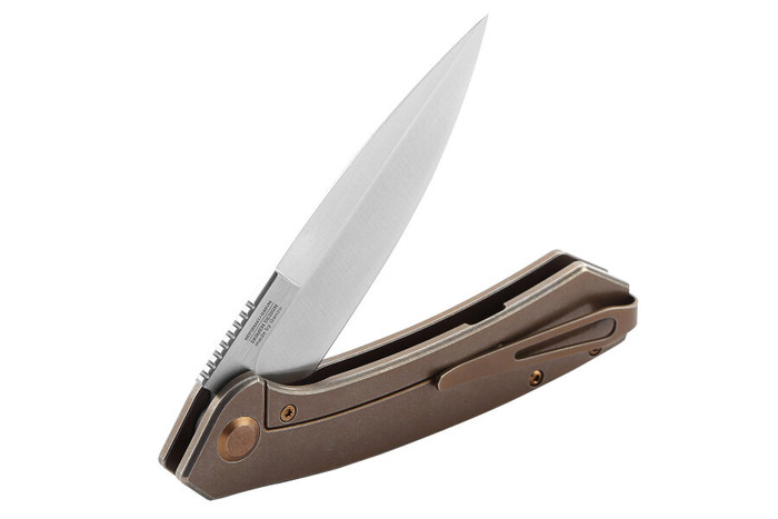 Ganzo Adimanti Skimen-TBZ Folding Knife Bronze Titanium Handle