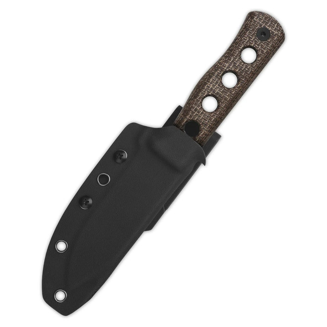 QSP Canary Fixed Blade Knife Brown Micarta Handle Cr8Mo2VSi Plain
