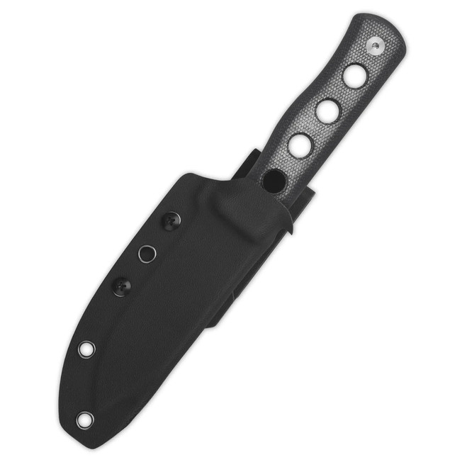 QSP Canary Fixed Blade Knife Black Micarta Handle Cr8Mo2VSi Plain