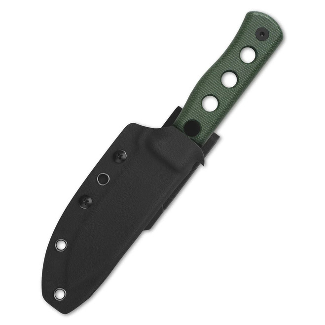 QSP Canary Fixed Blade Knife Green Micarta Handle Cr8Mo2VSi Plain