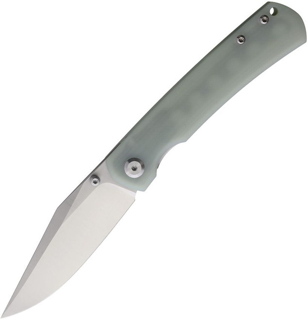 Monterey Bay Knives Old Guard Folding Knife Jade G10 Handle 14C28N Plain Edge Satin Finish MBKOGJD