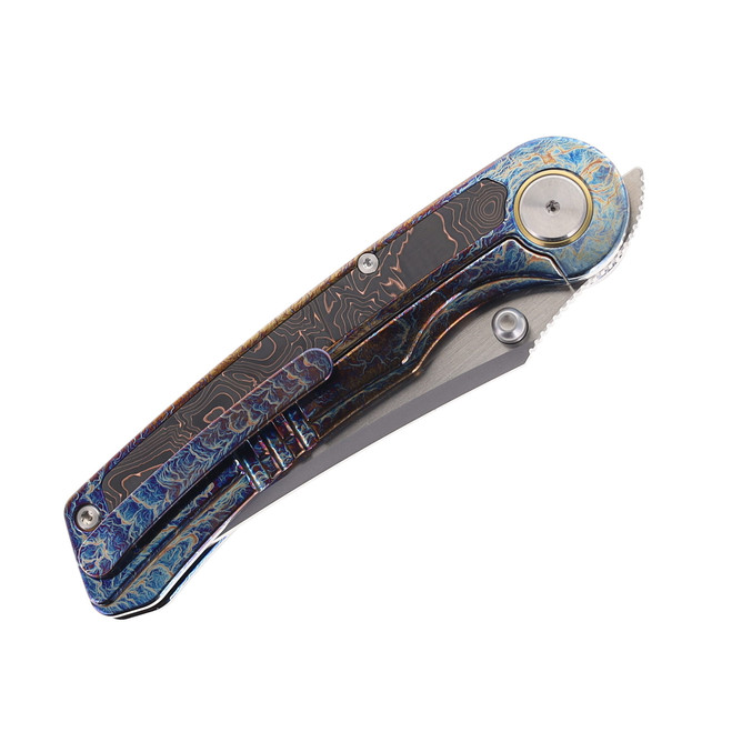 Yangge Folding Knife Color Titanium Copper Foil Carbon Fiber