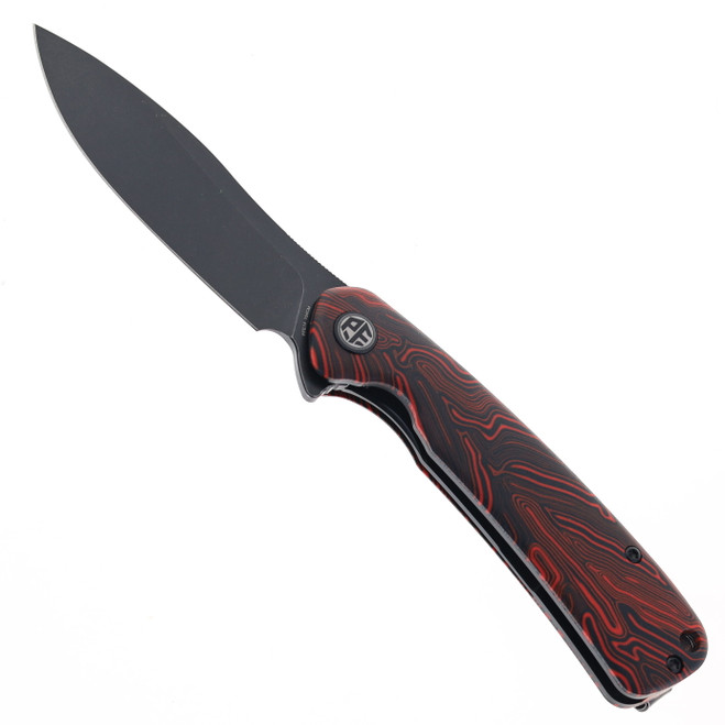 Petrified Fish Rogue Folding Knife Red Gmascus G10 Handle 154CM Plain Black Blade PFE14-RDMW Petrified Fish Rogue Folding Knife Red Gmascus G10 Handle 154CM Plain Black Blade PFE14-RDMW