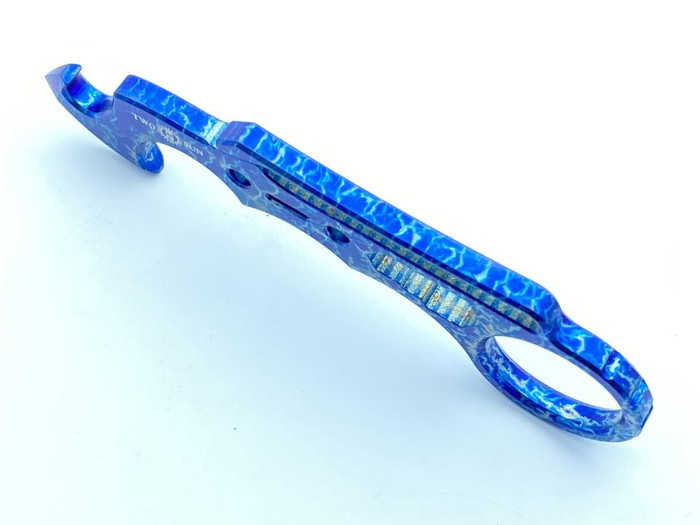 Two Sun Prybar Blue/White Titanium EDC-23-Color