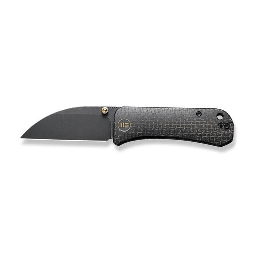 WE Banter Folding Knife Black Burlap Micarta Handle S35VN