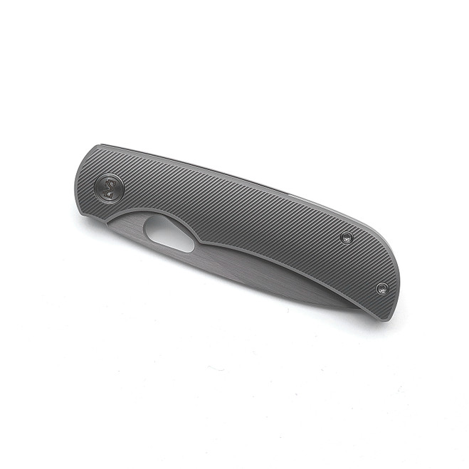 Miguron Moyarl Folding Knife Dark Grey Titanium Handle M390 Drop