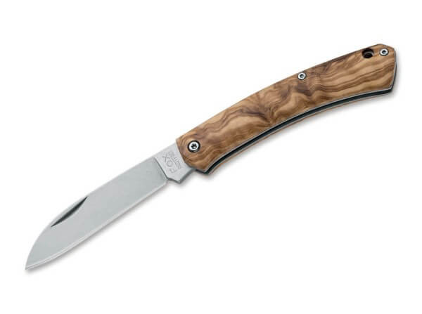 Fox Nauta Folding Knife Olive Wood Handle 420C Plain Edge 01FX882