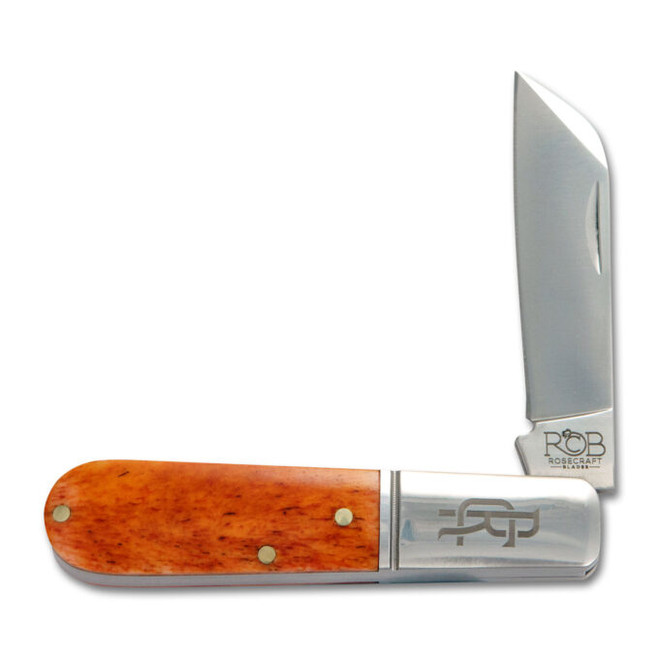 Rosecraft Beaver Creek Folding Knife Bourbon Bone Handle D2