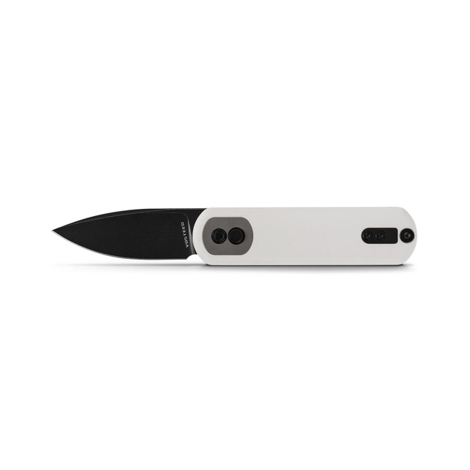 Vosteed Corgi Pup Folding Knife White G10 Handle 14C28N Drop Point Plain Edge Black Stonewash Finish A0718 Vosteed Corgi Pup Folding Knife White G10 Handle 14C28N Drop Point Plain Edge Black Stonewash Finish A0718