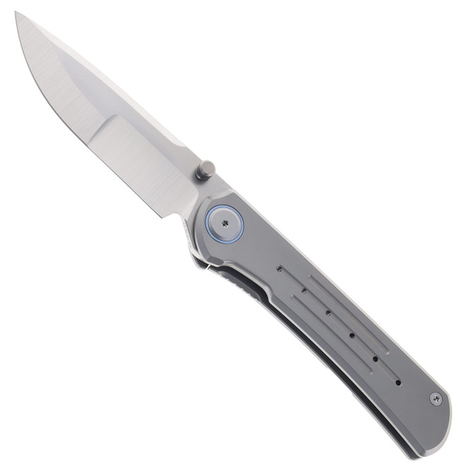 Maxace Peregrine II Folding Knife Sandblast Titanium Handle M390 Plain Edge M21A