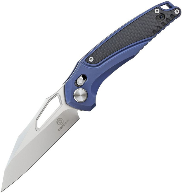 Defcon Recon Axis Lock Folding Knife Blue Tianium/Carbon Fiber