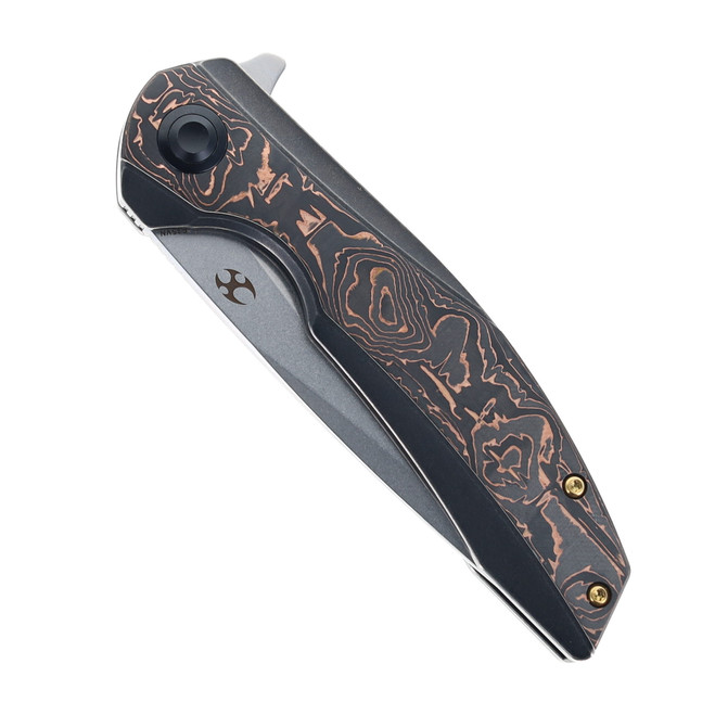 Kansept Accipiter Folding Knife Titanium/Copper Carbon Fiber