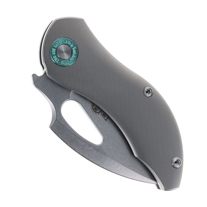 TwoSun Folding Knife Titanium Handle 14C28N Plain Edge TS230