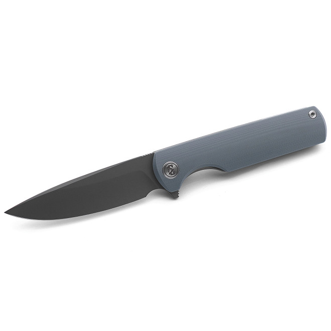 Miguron Perism Folding Knife Grey G10 Handle D2 Plain Dark Grey PVD Blade MGR-811DG