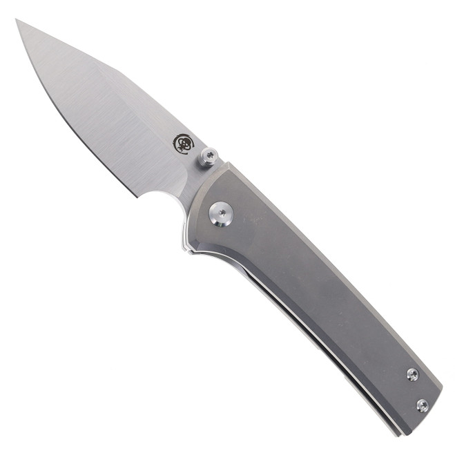 Chaves Knives Scapegoat Street Pocket Knife Stonewashed Titanium Handle Satin M390 Blade Chaves Knives Scapegoat Street Pocket Knife Stonewashed Titanium Handle Satin M390 Blade