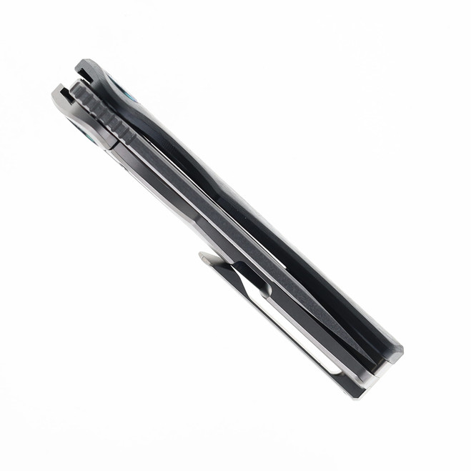 Two Sun Folding Knife Black Carbon Fiber/Titanium Handle M390