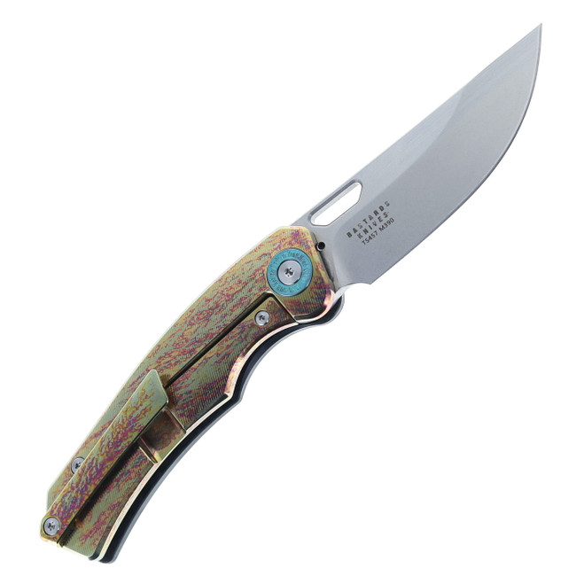 Two Sun Folding Knife Carbon Fiber/Color Titanium Handle