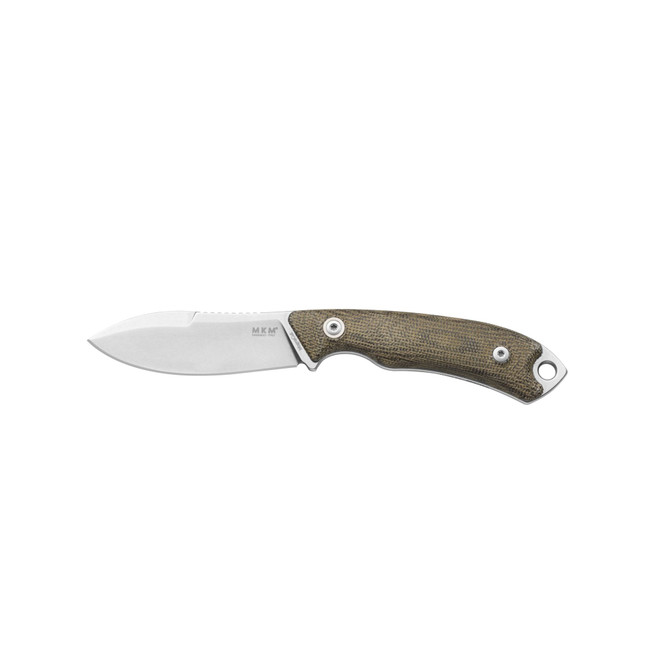 MKM Tango 1 Fixed Blade Knife Green Canvas Micarta Handle Magnacut Plain Edge Satin Finish PT1-GC