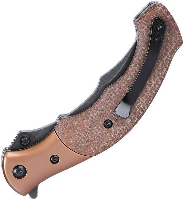 CRKT Ritual Compact Linerlock Folding Knife Brown Micarta Handle