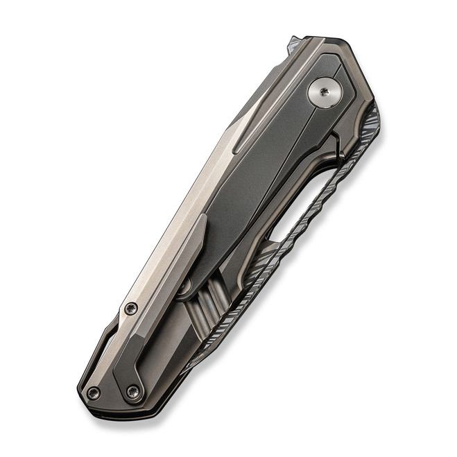 WE Falcaria Folding Knife Polished Bead Blast/Gray Titanium Handle