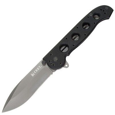 CRKT M21 Folding Knife Plain Edge Black G10 Handle Kit Carson design M21-04G