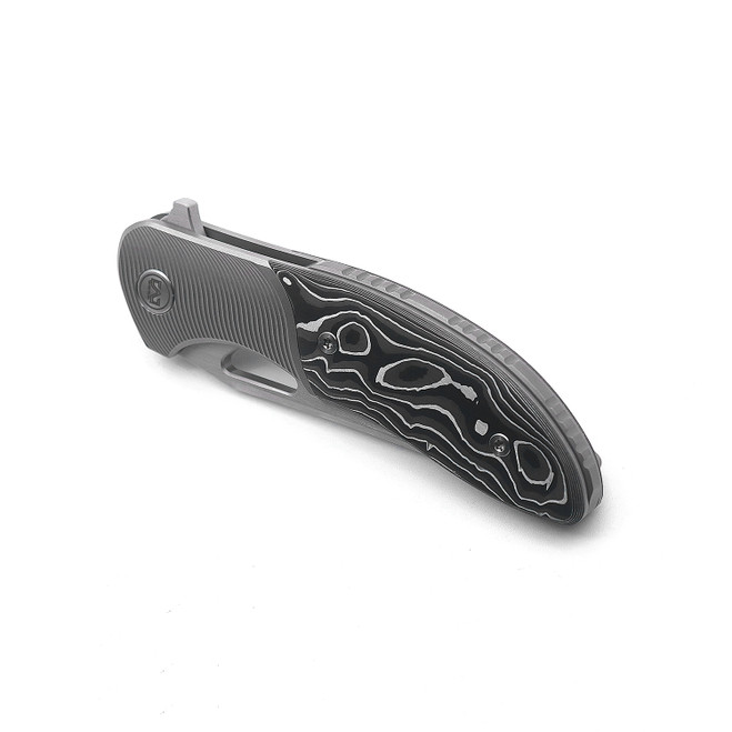 その他 V Miguron Dromos Folding Knife Titanium/Silver Carbon Fiber Handle