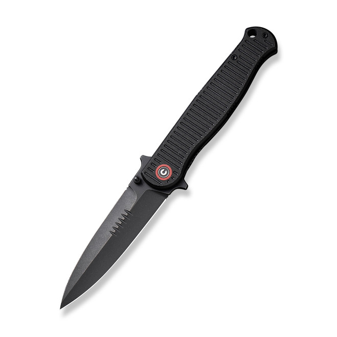 Civivi RS71 Folding Knife Black G10 Handle Nitro-V Plain Edge Black Stonewash Finish C23025-2