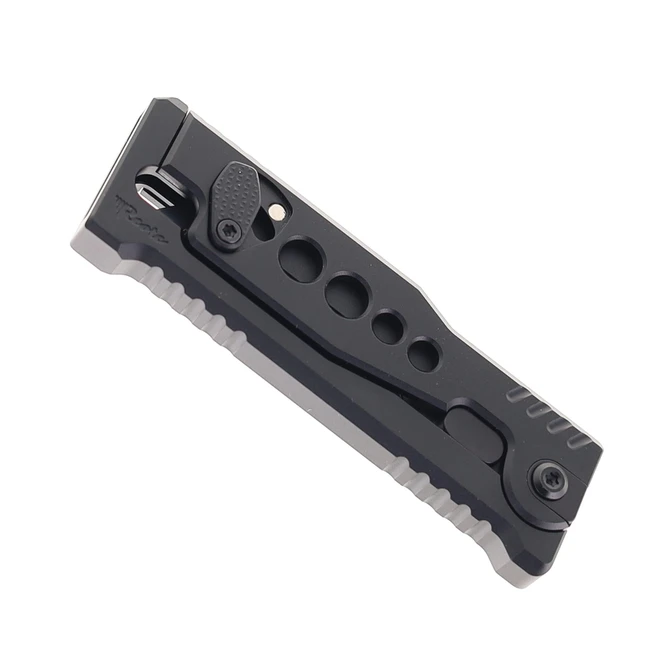 Reate Exo-U Utility Knife Black Aluminum Speed Hole
