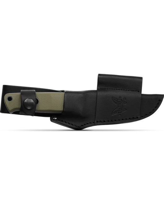 Benchmade Mini Bushcrafter Fixed Blade Knife OD Green G10 Handle