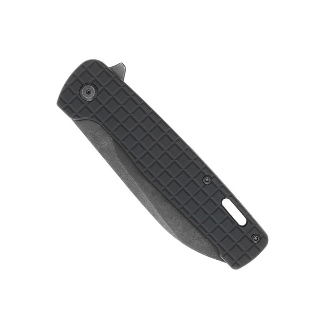 CobraTec Black Rhino Folding Knife Black Aluminum Handle D2 Plain