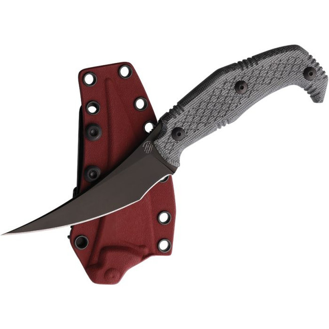 Bastinelli Creations Yummy Fixed Blade Knife Black Canvas Micarta