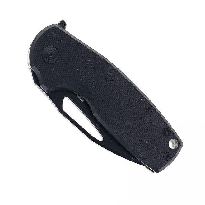 SOG Stout FLK Blackout Folding Knife Black G10 Handle D2 Clip