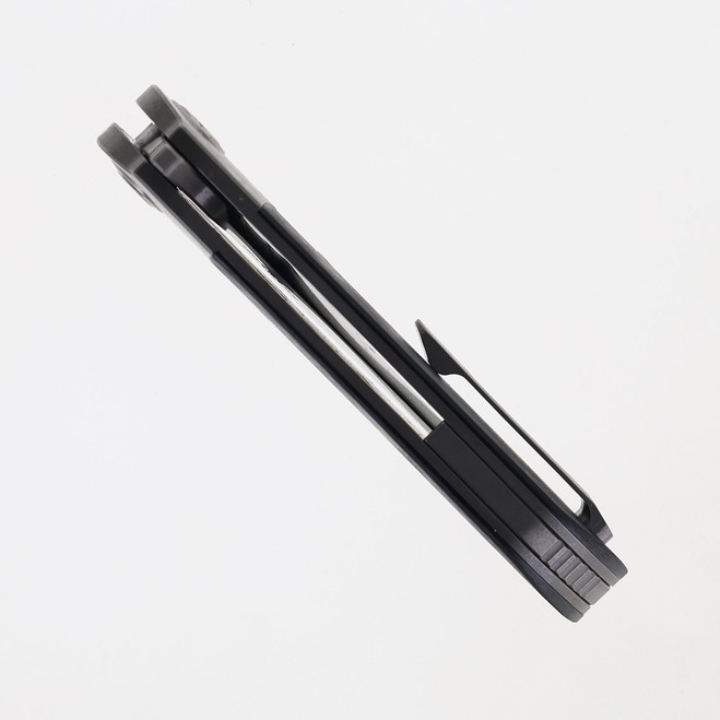 Two Sun Folding Knife Black Titanium/Carbon Fiber Handle