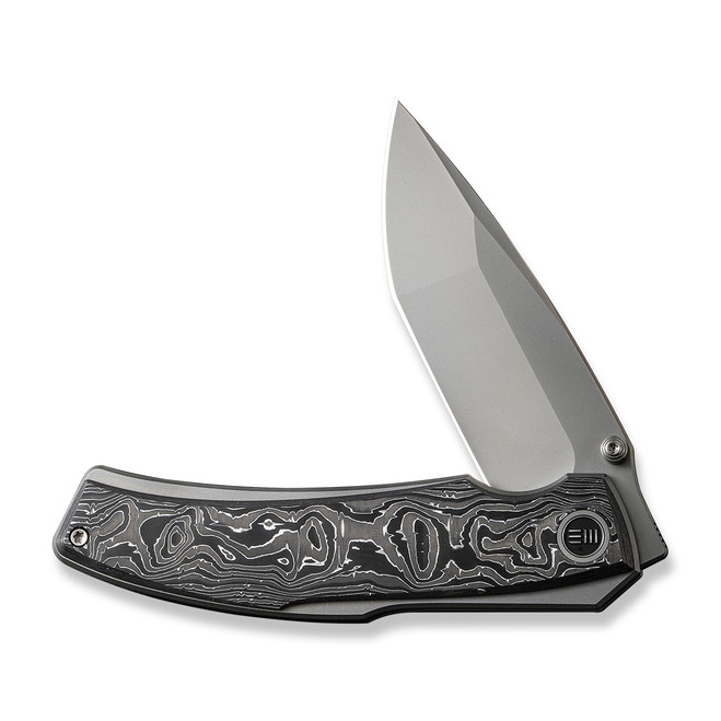 WE Swordfin Folding Knife Black/White Aluminum Foil Carbon Fiber